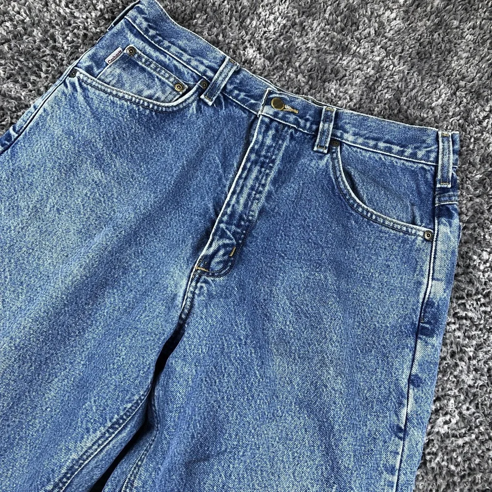 Carhartt Jeans‎ Mens 32x32 Blue Relaxed Fit Straight Leg Denim Flannel Lined